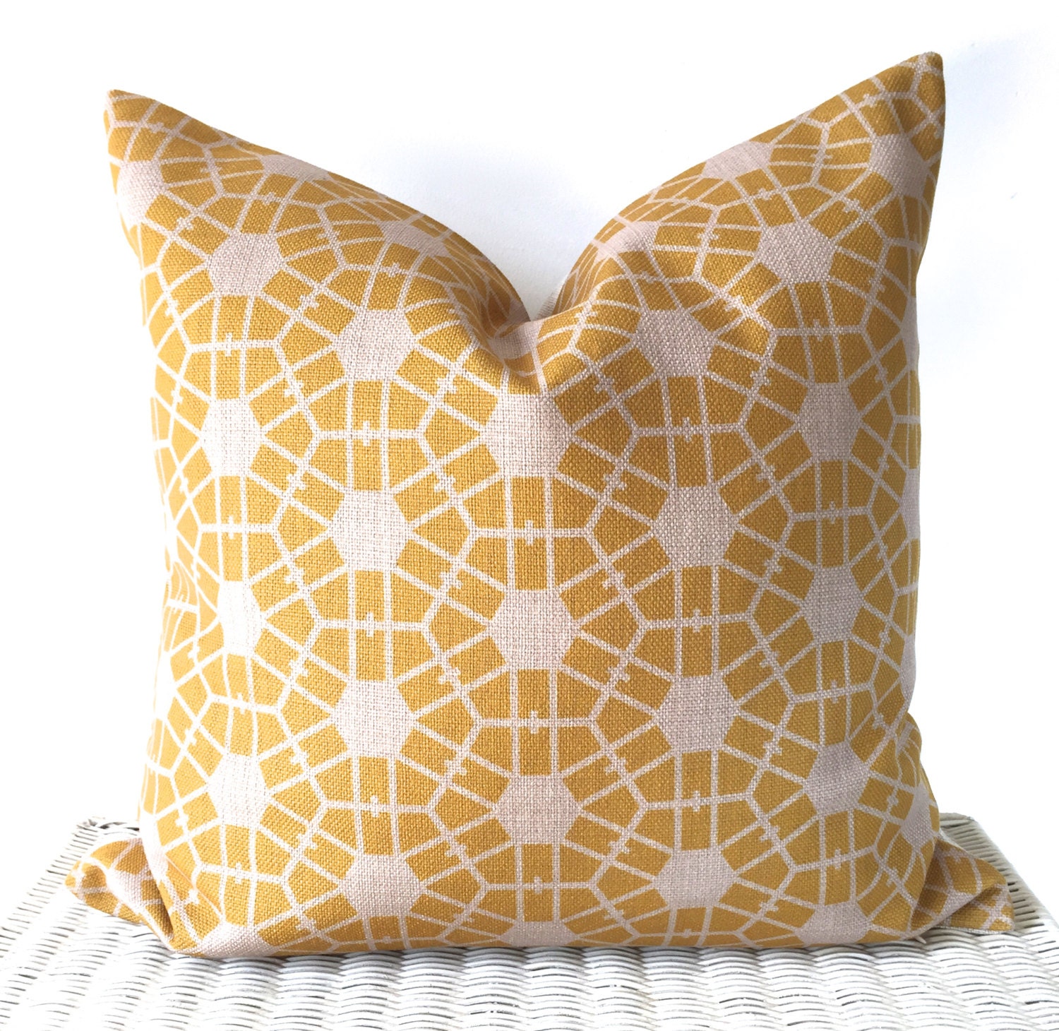 Yellow Cushion Hexagon Yellow cushion Yellow Skandi Cushion