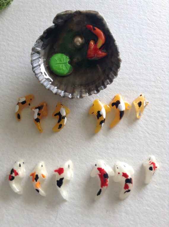 Handmade Tiny Miniature Koi Fish Micro by BentleyUpcycleShed