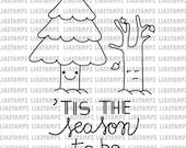 Digital stamp - Christmas jolly. digital stamp. christmas tree stamp. tree stamp. christmas pun. LiaStampz