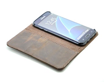 Samsung Galaxy S7 Edge Leather Wallet Case Leather Galaxy S7 edge case Galaxy S7 case GALAXY S8 leather case s8 plus S8 + s7 edge