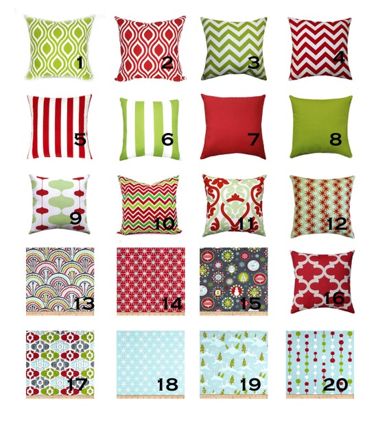 Christmas Pillow Cover ZIPPERED holiday by ThePillowCoverStore