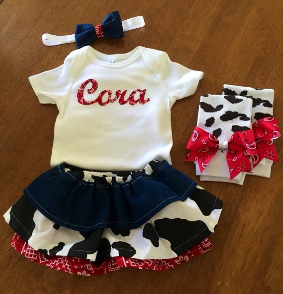 Baby Girl Western Outfit by SewStokedJenn on Etsy
