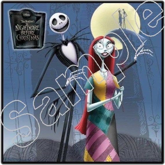 Nightmare Before Christmas 8x10 Fabric Quilt Block