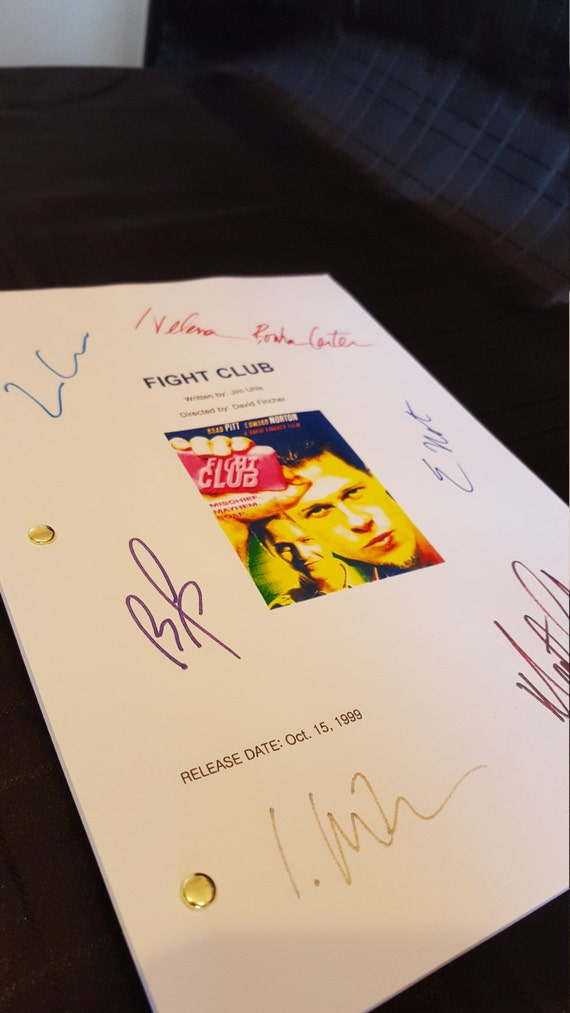 Fight Club Film Movie Script with by TVandFilmScripts on Etsy