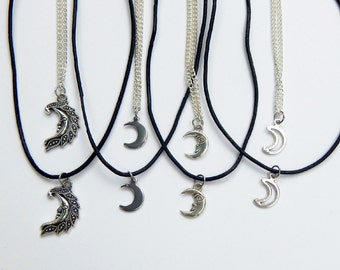 Moon Necklace, Moon Choker, Moon Charm Necklace, Charm Choker, Choker Necklace, Moon Charm, Moon Jewelry, Moon Choker Necklace, Moon Phases