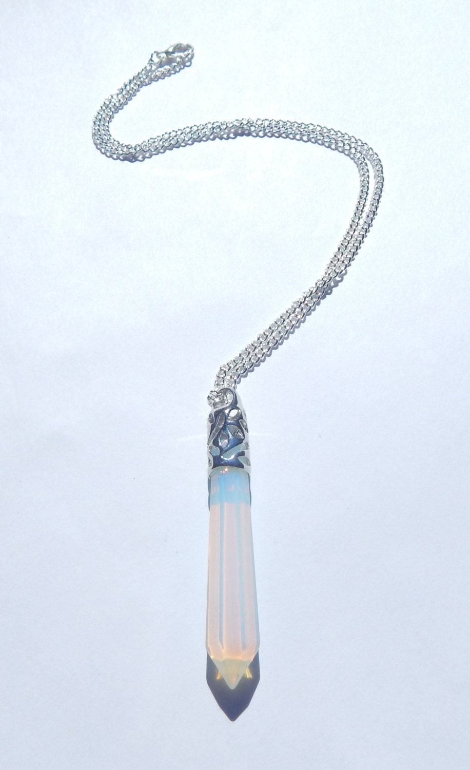 Opalite Crystal Necklace Opalite Crystal by VetroJewelryDesigns