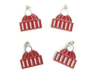 Winter Red Hat Charms ~ Christmas Charms ~ Holiday Charms | Jewelry Charms | Bracelet Charms | Necklace Charms