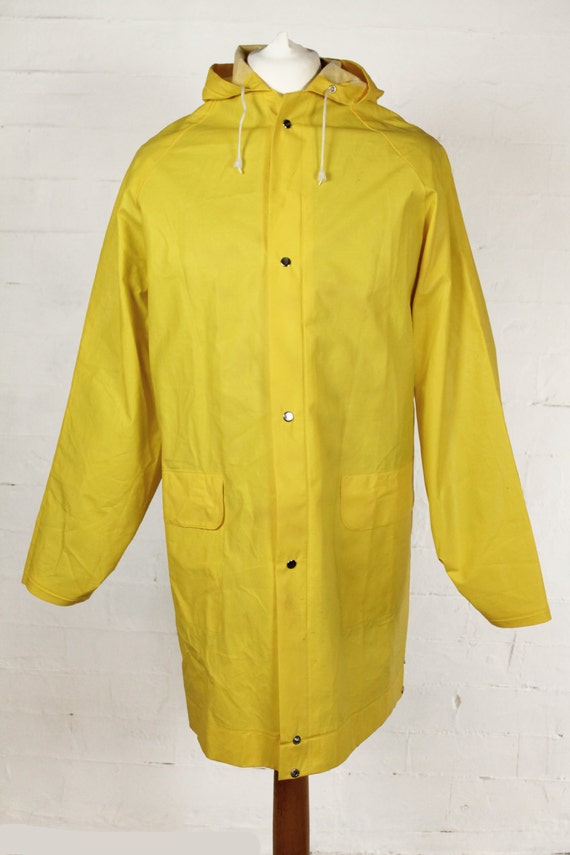 Vintage Yellow Fisherman Coat Jacket Anorak by CatCalledEsteban
