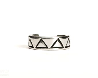 Sterling Silver Ear Cuff Earring Minimal Triangle Ear Wrap Earrings Boho Jewelry - ECU003