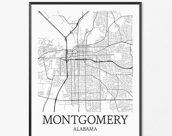 City map Montgomery Alabama PDF