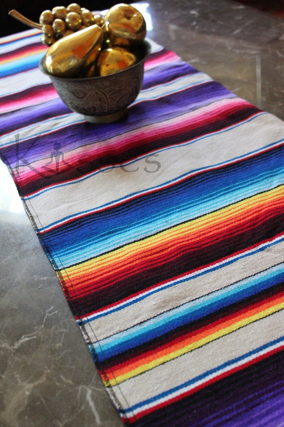 New Authentic Serape Mexican Table Runner Saltillo by KissesCasa