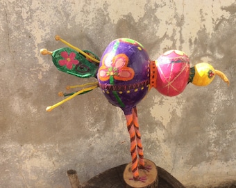 Whimsical birds, Bird sculpture, Whimsical animal art, whimsical art, Folk arts, Colorful bird sculpture