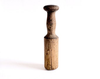 Early 20th Century Wood Sausage Plunger