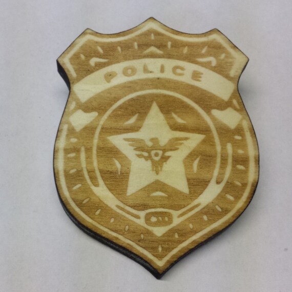 Wooden Toy Police Badge