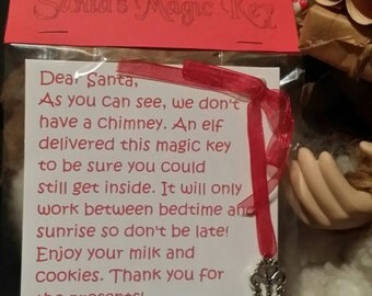 Santa's Magic Key, Magic Christmas Key, No Chimney Santa Key, Christmas Eve Box, Santa Key Chain, Christmas Eve Key, Christmas Eve Tradition