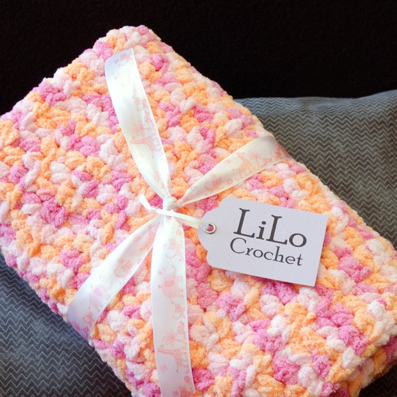Crochet Baby Blanket Stroller Blanket Handmade Blanket