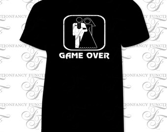 Game over wedding t-shirt, funny wedding shirt, gamer shirt