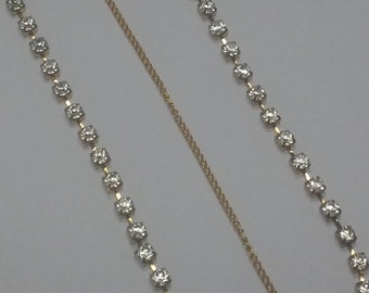 Gold Head Chain. Crystal Head Chain. Crystal Hair Chain.