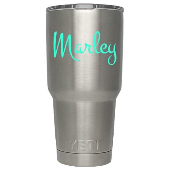 Yeti Rambler Cup Vinyl Decal Sticker Label Personalized Name