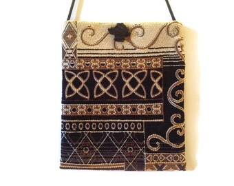 Handmade Crossbody bag, Shoulder Bag, Chenille Crossbody purse, accessory, small bag bags & purses, fabric crossbody, fabric hip bag