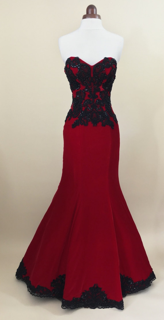  Red  ball gown prom  dress  evening  gown party dress  long