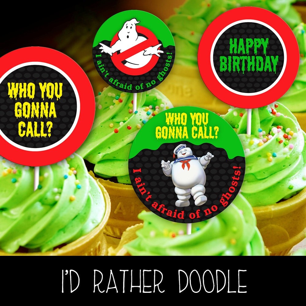 Ghostbusters Cupcake Toppers Ghostbusters Birthday Party
