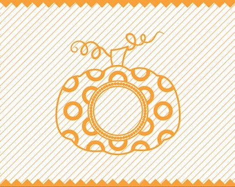 Pumpkin Svg Polka Dot for Monogram, Polka dot Pumpkin SVG, DXF Files for Cricut Design Space, Silhouette Studio, Die Cut Machines, Cricut