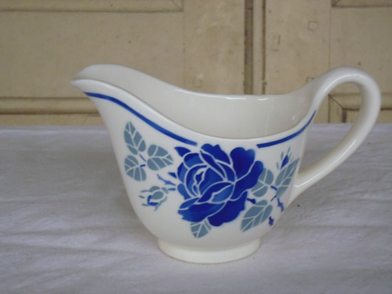 Lovely vintage French milk pitcher with flower pattern Milk