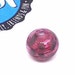 Flamework glass bead jewellery supplies handcrafted glass transparent pink base bead purple glass frit fucsia coloured cord FREE GIFT