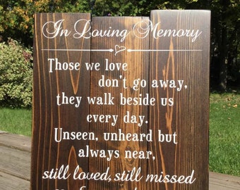 In Loving Memory Wedding Sign-Wedding sign,memorial sign,wedding memorial,memorial,loving memory,memorial plaque
