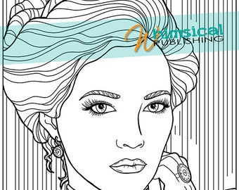 girl coloring pages for adults - photo #41