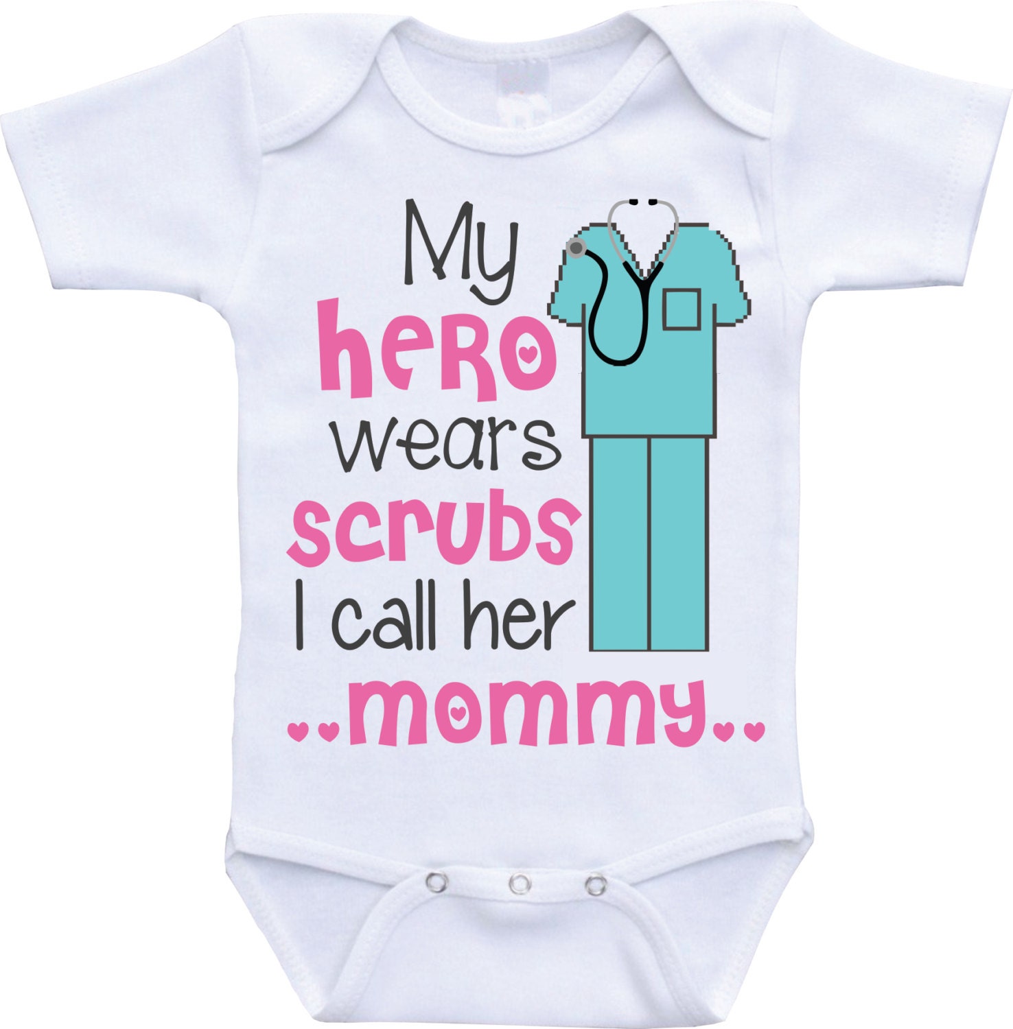 My hero wears scrubs Medical Professional Onesie Doctor Nurse