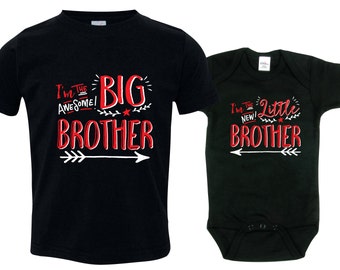 Big brother little brother shirts matching sibling shirts, Big Brothers Hipster shirt, HipSib