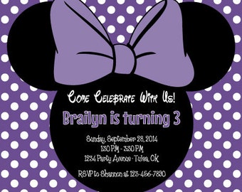 Minnie Mouse Birthday Invitation | Minnie Mouse Invitation | Minnie Mouse Bowtique | Oh Twodles | Printable Invitation | The Party Darling