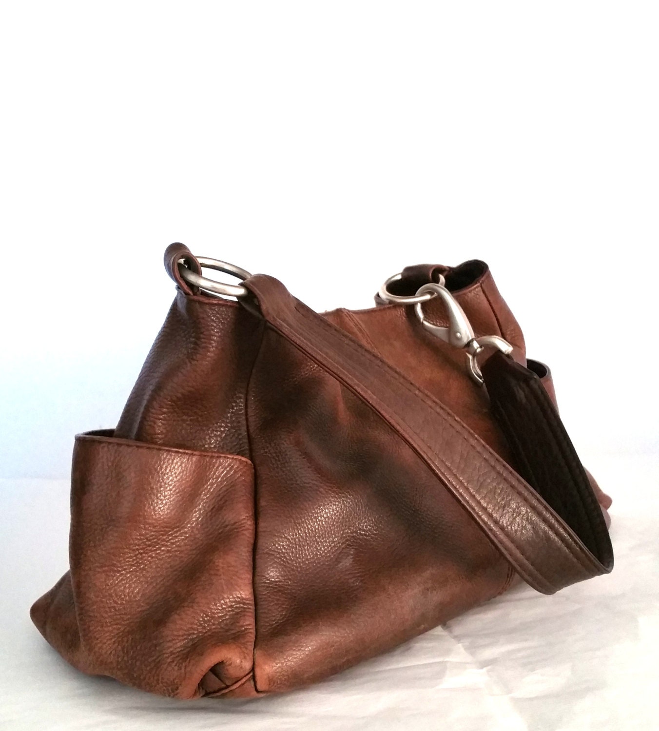 Hobo International Vintage Brown Leather Handbag Shoulder