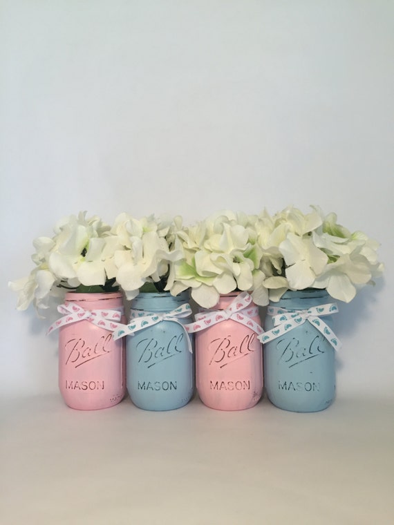 Gender Reveal Mason Jars Gender Reveal Decor Buck or Doe