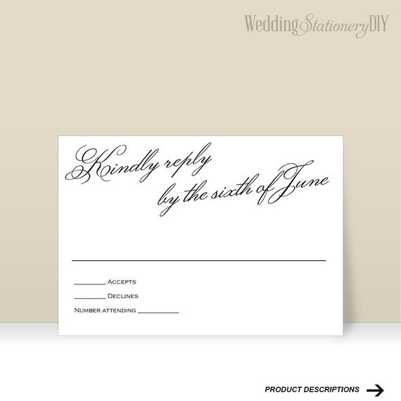 rsvp card size