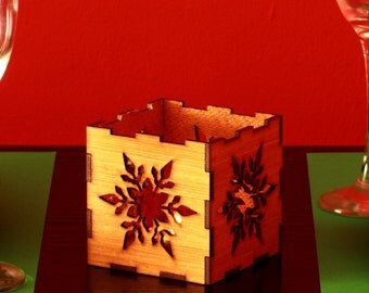 Snowflake wooden candle holder, Snowflake candle lantern, Christmas candle holder, Homemade crafts,Christmas dinner decoration, Xmas gift