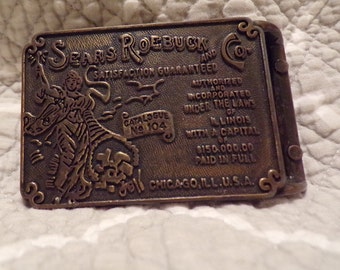 Sears Roebuck Brass Belt Buckle