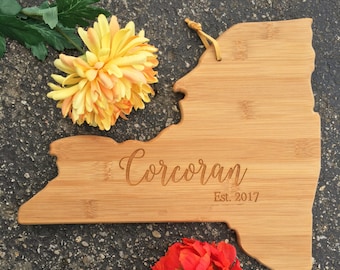 New York Cutting Board,State,Cutting Board,Personalized Cutting Board,Shower Gift,Wedding Gift,Anniversary Gifts,Housewarming Gift