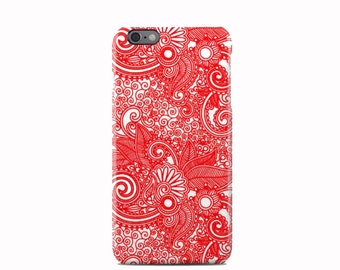Red Paisley Pattern iPhone 6 Case - iPhone 6S case - iPhone 6 Plus Case - iPhone 5 Case - iPhone 5S Case - iPhone 5C Case