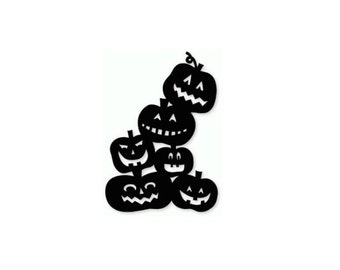Halloween Pumpkins decal, jack-o-lantern decals, door art, wall art, halloween decor