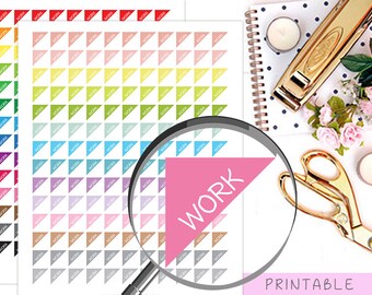 Work Printable Planner Stickers, Work Schedule Stickers, Rainbow Stickers, Erin Condren Planner Stickers, Work Instant Download Stickers