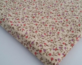 Purple and Pink Flowers Cotton Fabrics