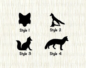 Fox Car Decal, Fox Decal, Woodland Creature Decal, Fox Hunting Decal, Hunting Decal, Fox Face Decal, Fox Head Decal,Fox Standing,Fox Sitting