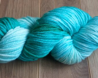 Wool worsted 100% Merino Superwash - Aqua - Emerald