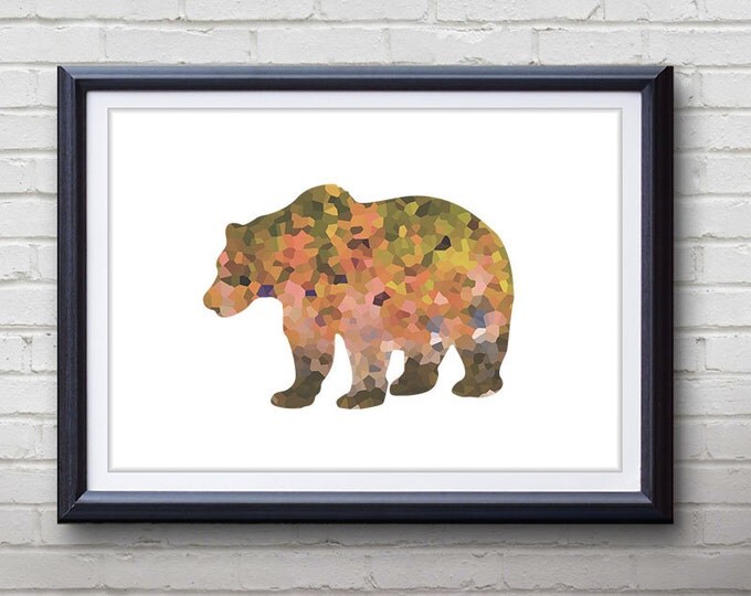 Bear Wildlife Print - Home Living - Wildlife Painting - Wildlife Bear Art - Wall Decor - Home Decor, House Warming Gifts