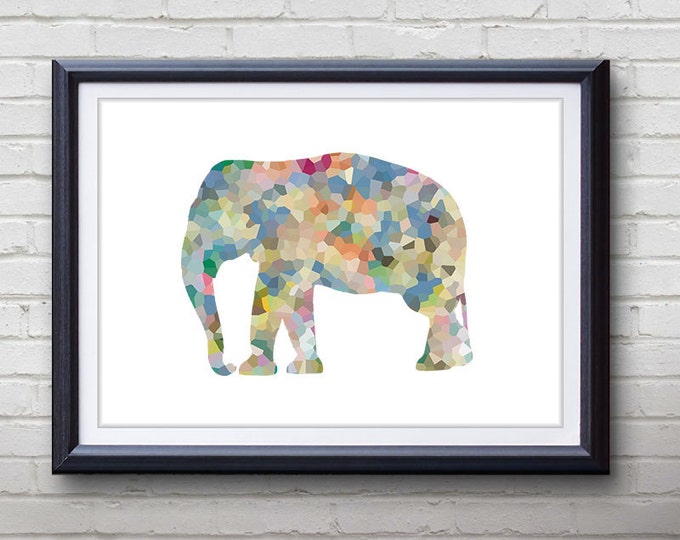 Elephant Print - Home Living - Wildlife Painting - Wildlife Elephant Art - Wall Decor - Home Decor, House Warming Gifts