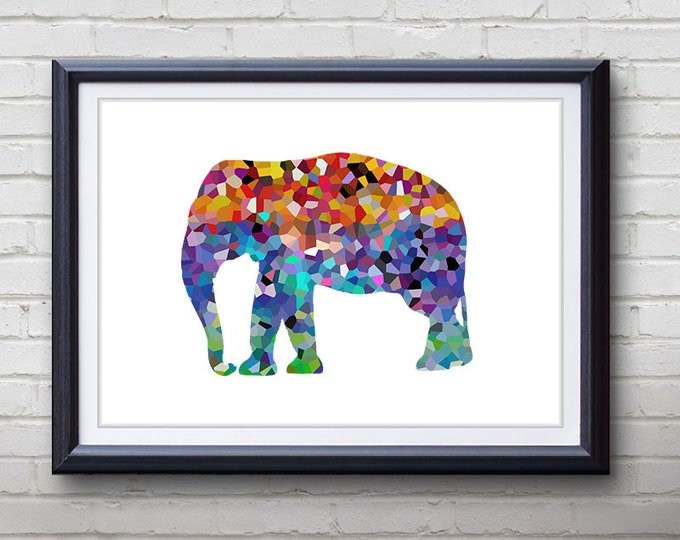 Elephant Print - Home Living - Wildlife Painting - Wildlife Elephant Art - Wall Decor - Home Decor, House Warming Gifts