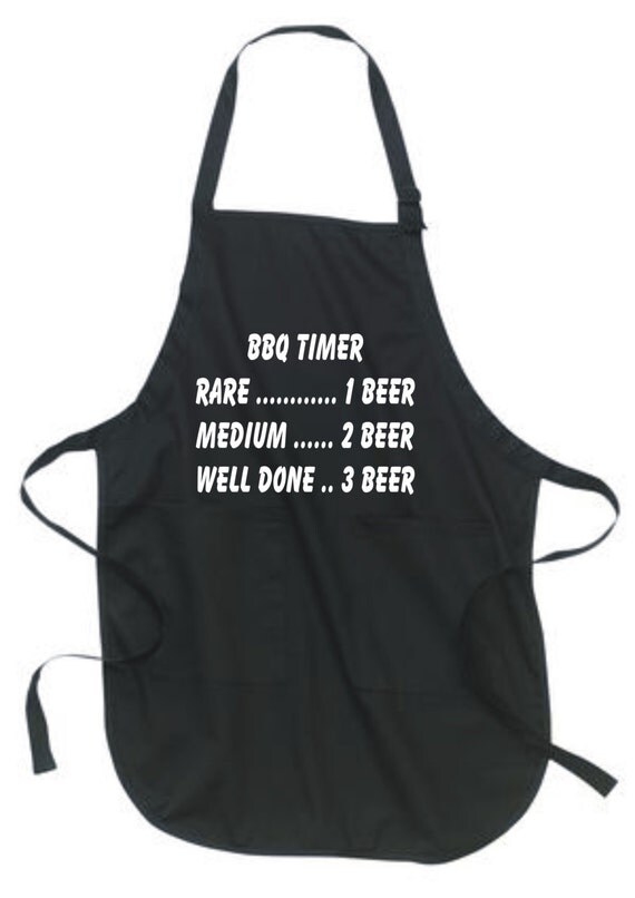 Items similar to BBQ Timer Apron for that special person, kitchen apron